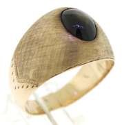 Gorgeous Black Sapphire Flourentine Ring