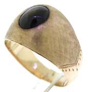 Gorgeous Black Sapphire Flourentine Ring