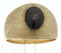 Gorgeous Black Sapphire Flourentine Ring