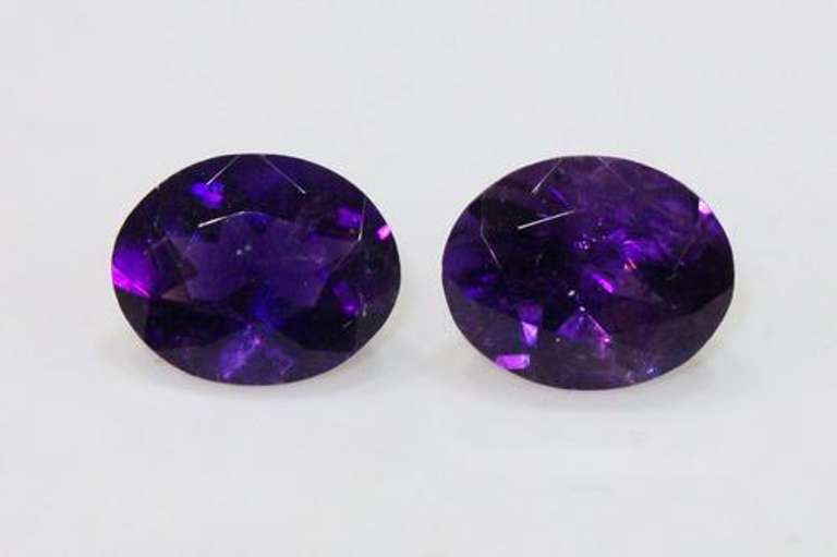 Grape Jelly Natural Amethyst Pair- 4.68 cts.
