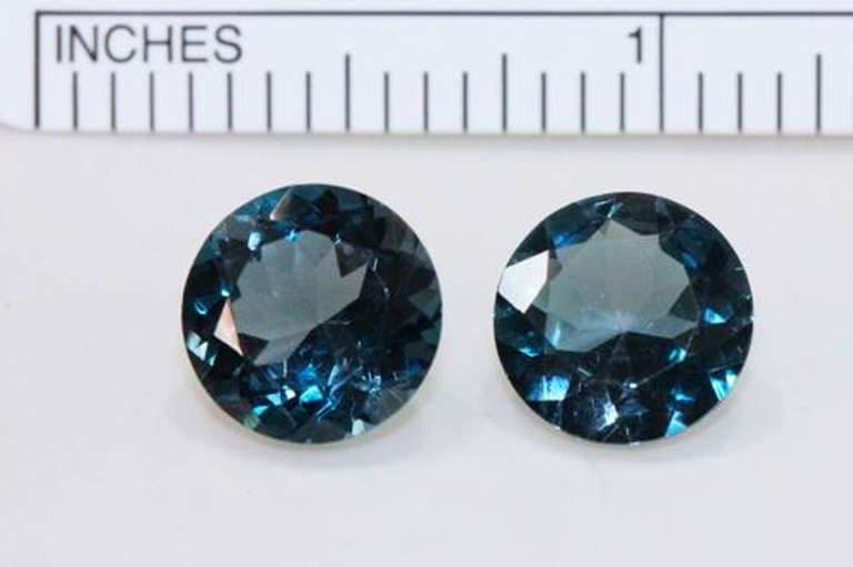 Flashy London Blue Topaz Pair - 8.01 cts.