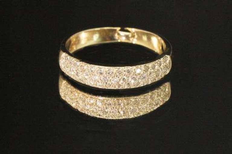 14k Diamond Band Made for Arthiritic Hands