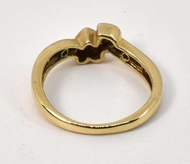 Sweet Double Heart Diamond Ring