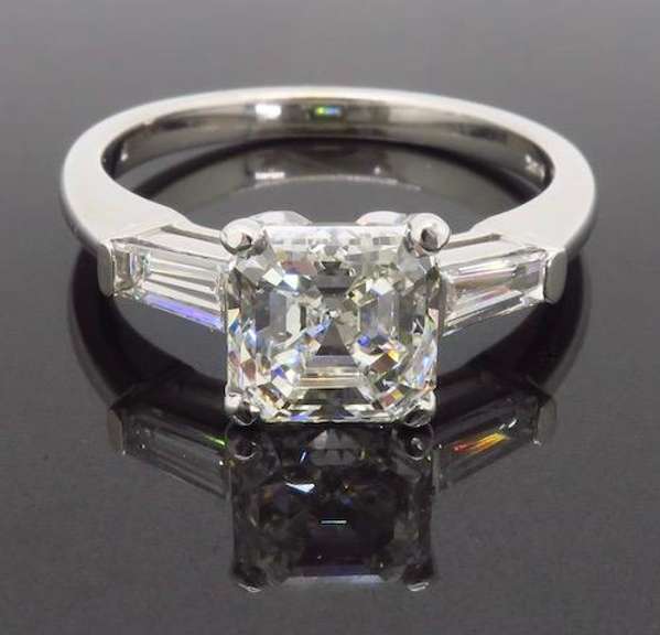 GIA Certified 2.10CTW Diamond Engagement Ring
