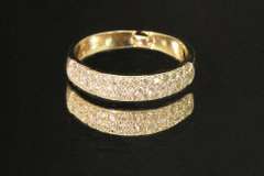 14k Diamond Band Made for Arthiritic Hands
