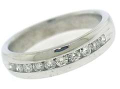 Gent's White Gold Channel Set Diamond Band Ring