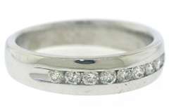 Gent's White Gold Channel Set Diamond Band Ring