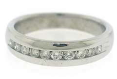 Gent's White Gold Channel Set Diamond Band Ring