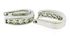 Stunning Princess Cut Channel Set Diamond Hoops