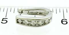 Stunning Princess Cut Channel Set Diamond Hoops