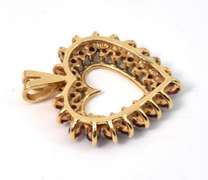 Classic 14k Ruby & Diamond Heart