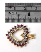 Classic 14k Ruby & Diamond Heart