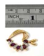 Sweet Ruby and Diamond Heart Pendant