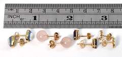 Useful Lot of 4 Pairs 14k Earrings