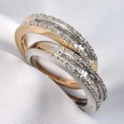 Matching White & Yellow Diamond Bands