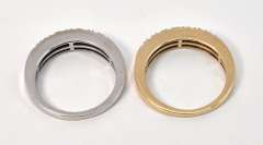 Matching White & Yellow Diamond Bands