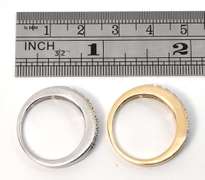 Matching White & Yellow Diamond Bands