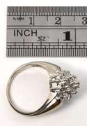 Glittery White Gold Diamond Cluster
