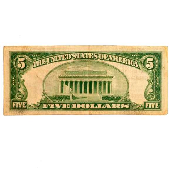 $5 Otsego County National Bank Of Cherry Valley NY