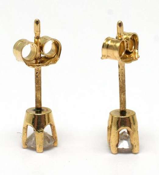 Diamond Stud Earrings in 14KT Yellow Gold