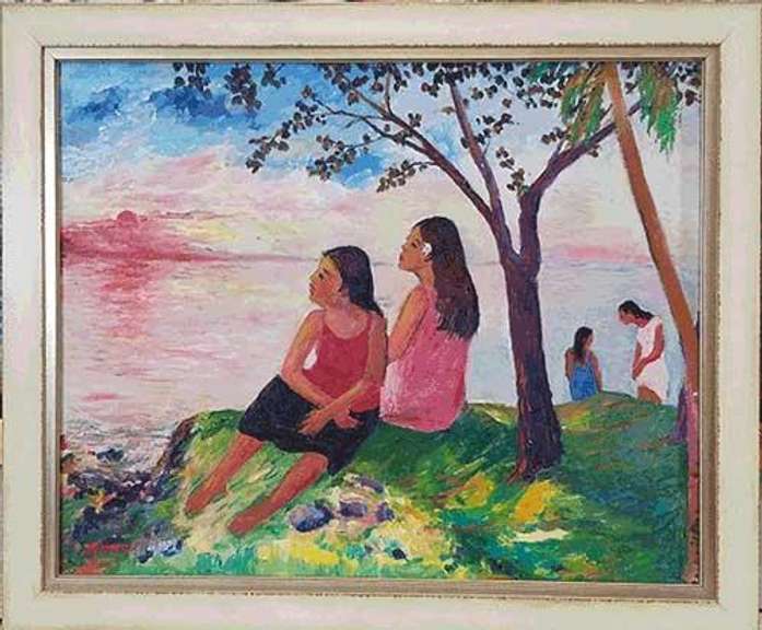 Stunning Original Oil By Manor Shadian 1994