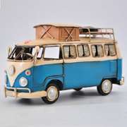 Blue and White Kombi with Roof Rack Volkswagen
