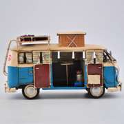Blue and White Kombi with Roof Rack Volkswagen