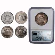 1948 1949 1950 1952 And 1955 BU Franklin Halves