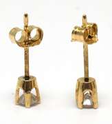 Diamond Stud Earrings in 14KT Yellow Gold