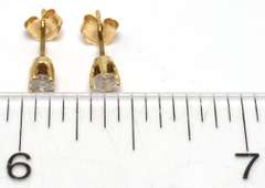 Diamond Stud Earrings in 14KT Yellow Gold
