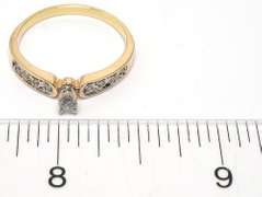 Sweet Diamond Engagement Ring in Yellow Gold