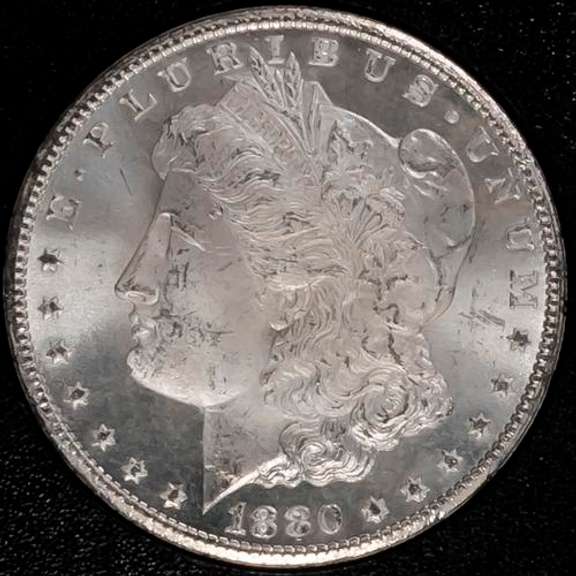 GSA  Uncirculated 1880 CC Morgan Dollar Vam 6