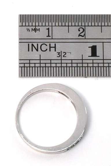 White Gold Channel Set Baguette Band