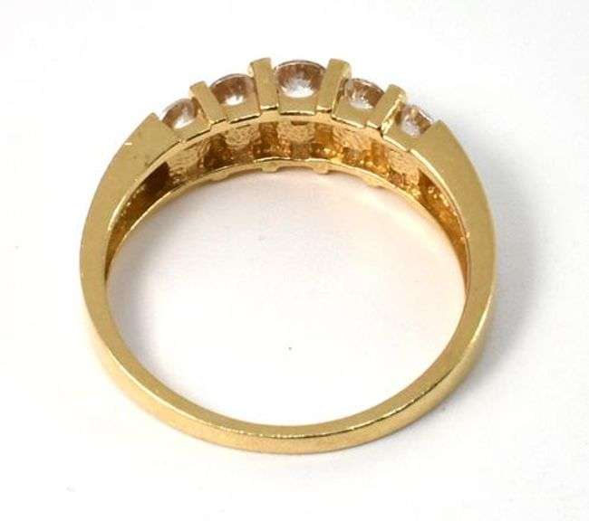 Ritzy Looking 14k CZ Channel Set Band