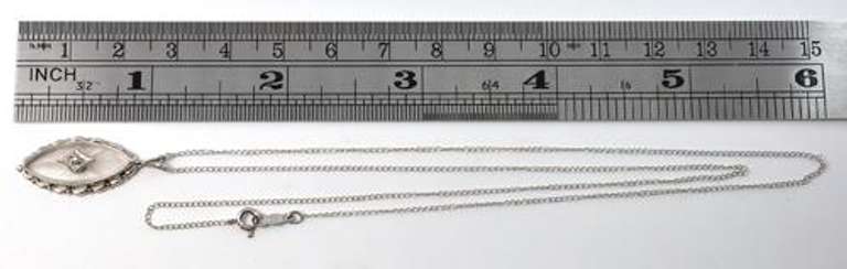 Vintage WG, Cramphor Glass Pendant