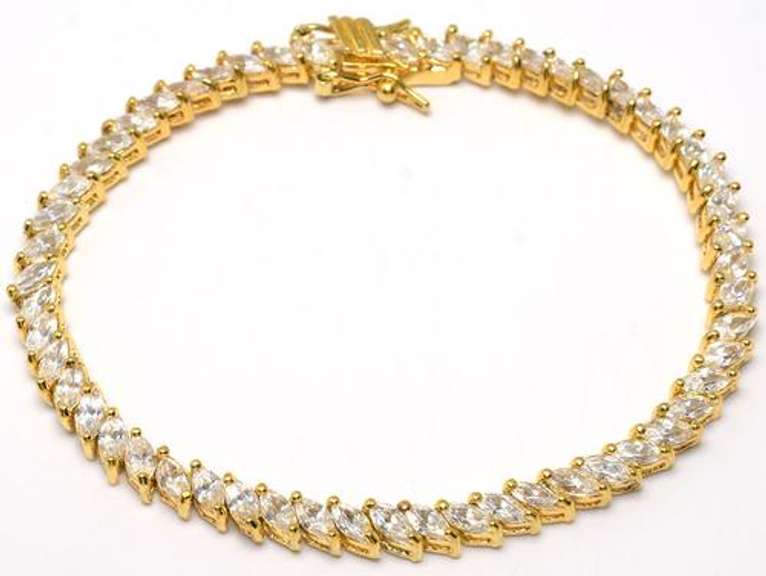Dazzling CZ Tennis Bracelet in 925 Vermeil