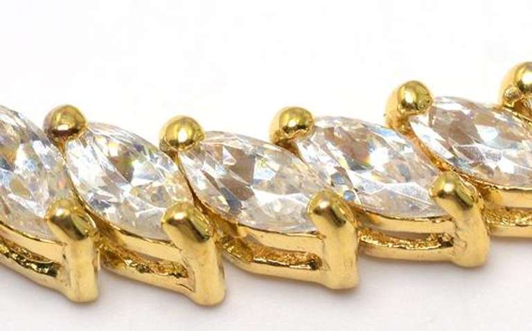 Dazzling CZ Tennis Bracelet in 925 Vermeil