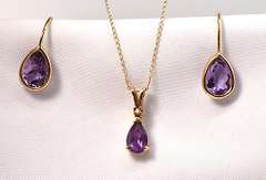 Amethyst Earring and Pendant Suite