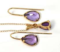 Amethyst Earring and Pendant Suite