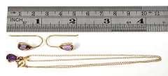 Amethyst Earring and Pendant Suite