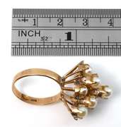 Unique Pearl Cluster Ring