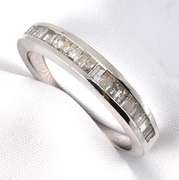 White Gold Channel Set Baguette Band