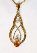 Sweet Antique Citrine Lavaliere