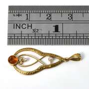 Sweet Antique Citrine Lavaliere