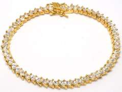 Dazzling CZ Tennis Bracelet in 925 Vermeil