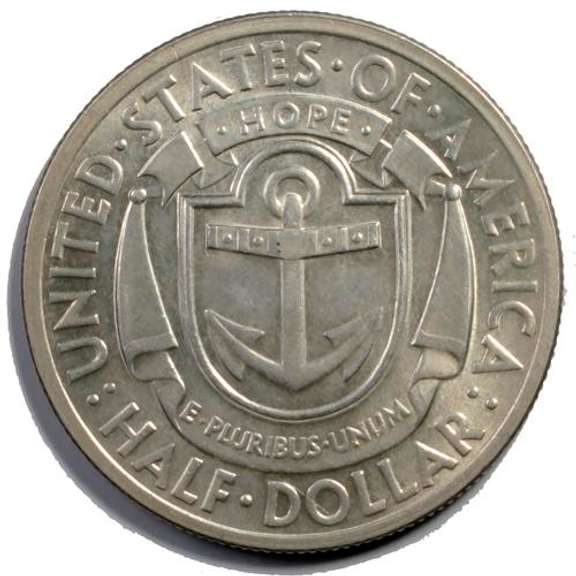 Rhode Island Comm 1936  Frosty White Gem BU Half