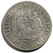 Rhode Island Comm 1936  Frosty White Gem BU Half