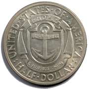 Rhode Island Comm 1936  Frosty White Gem BU Half