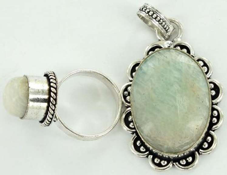 Silver and Natural Stone