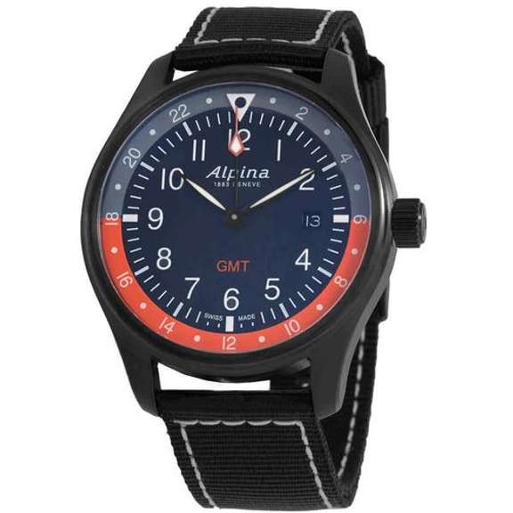 New Mens Alpina Swiss w Navy Blue Dial